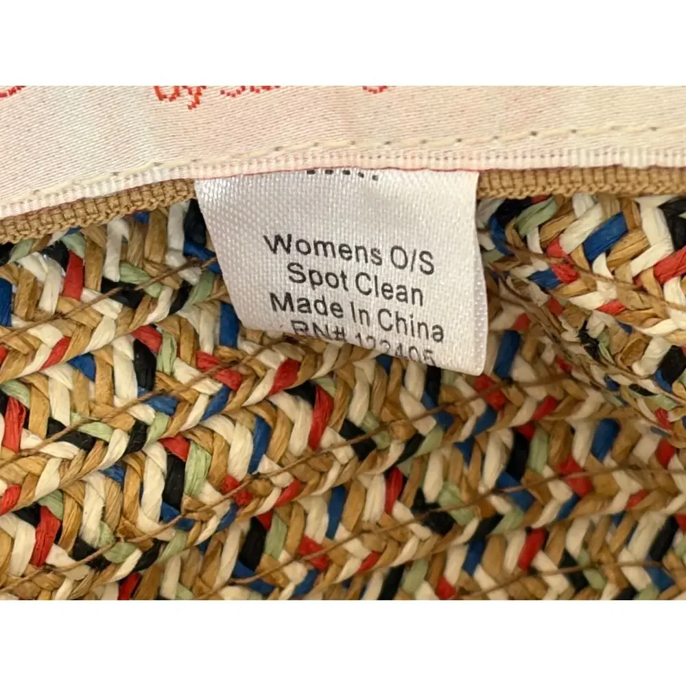Four Buttons Hat San Dego Hat Co. Beach Floppy Wide Brim Staw Weave Hat‎